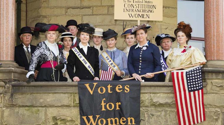 Button Woman Suffrage Mansion Porch