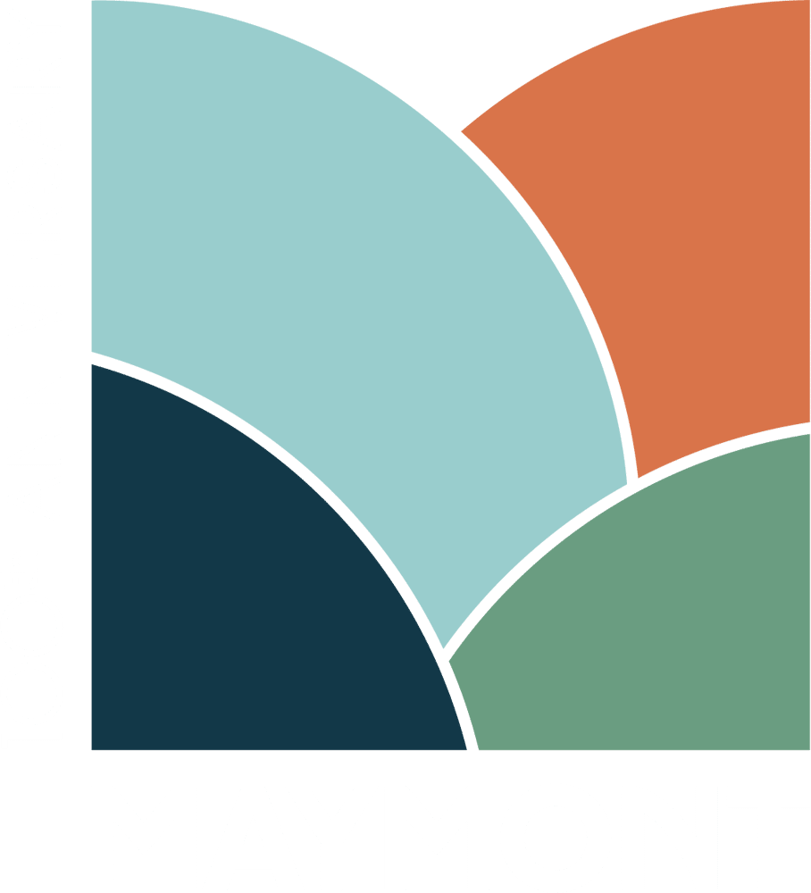 100th Anniversary Logo Color All White Lettering Vertical